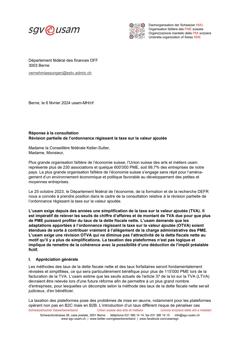  Révision partielle de l’ordonnance régissant la taxe sur la valeur ajoutée