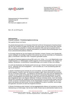  Postulat Lombardi - Preisbekanntgabeverordnung