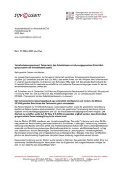  Teilrevision des Arbeitslosenversicherungsgesetzes (Entschädigungssystem der Arbeitslosenkassen)