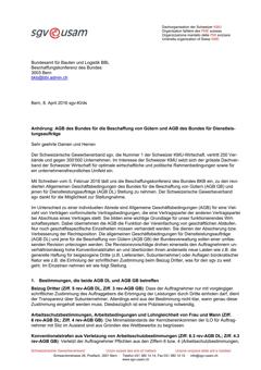  Anhörung: AGB des Bundes für die Beschaffung von Gütern und AGB des Bundes für Dienstleistungsaufträge