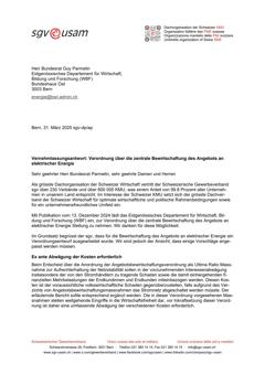  Verordnung über die zentrale Bewirtschaftung des Angebots an elektrischer Energie