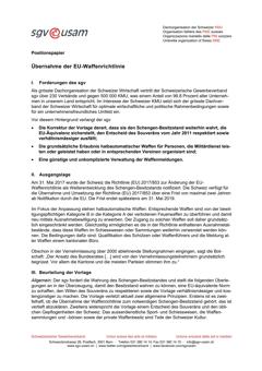  Positionspapier Übernahme der EU-Waffenrichtlinie