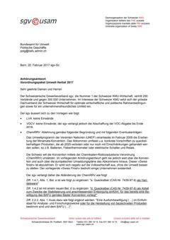  Anhörungsantwort Verordnungspaket Umwelt Herbst 2017
