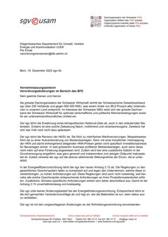  Verordnungsänderungen im Bereich des BFE