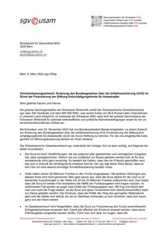  Änderung des Bundesgesetzes über die Unfallversicherung (UVG) im Sinne der Finanzierung der Stiftung Entschädigungsfonds für Asbestopfer
