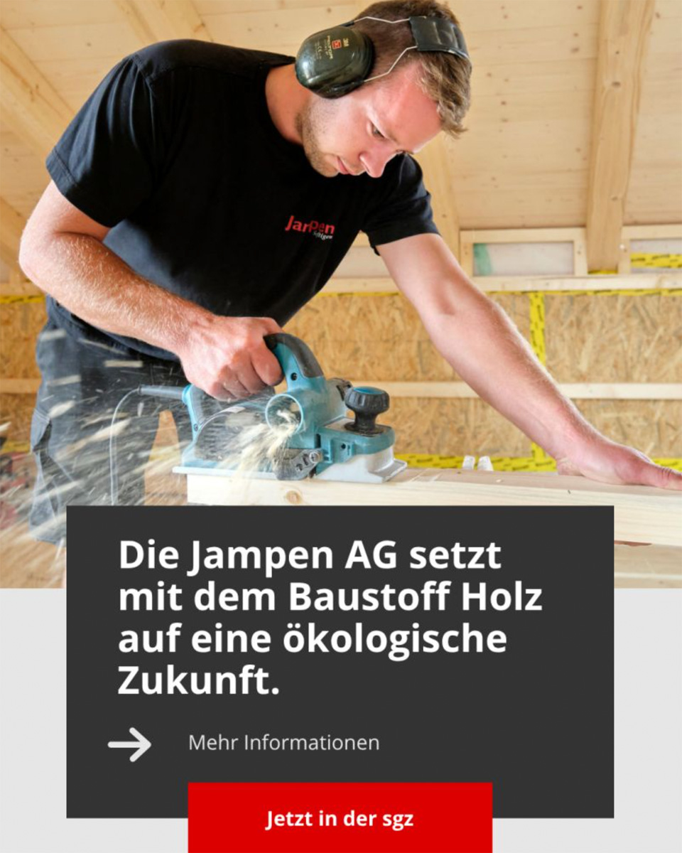 Die Jampen AG setzt mit dem Baustoff Holz auf eine ökologische Zukunft.