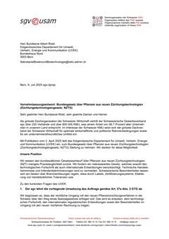  Bundesgesetz über Pflanzen aus neuen Züchtungstechnologien (Züchtungstechnologiengesetz; NZTG)