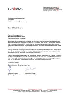  Vernehmlassungsantwort Aufhebung der Industriezölle