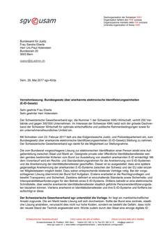 Vernehmlassung: Bundesgesetz über anerkannte elektronische Identifizierungseinheiten (E-ID-Gesetz)