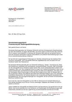  Vernehmlassungsantwort Finanzierung der Siedlungsabfallentsorgung